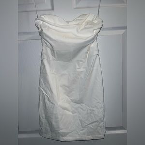 White Strapless Mini Dress